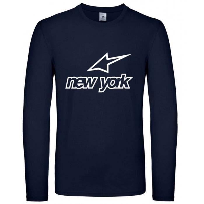 Long-sleeved T-shirt - Ne - New York Star - Cotton/Lycra - Round Neck - Boys