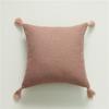 Solid Linen Pillow/Cushion Covers European With Tassels Throw Pillow 18x18inch Square Home Decorative for Couch Kids Sleep Bed