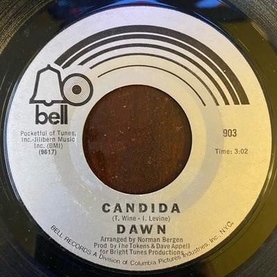 7-дюймовая пластинка DAWN - Candida / Look At... 903 Bell Records 1970 США Рок Б/у
