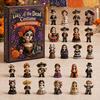 Collectibles for Kids Day of The Dead Advent Calendar, 24-Day Acrylic Ornament Set with Skull And Marigold Designs, Halloween Tree Hanging Decor, Gift