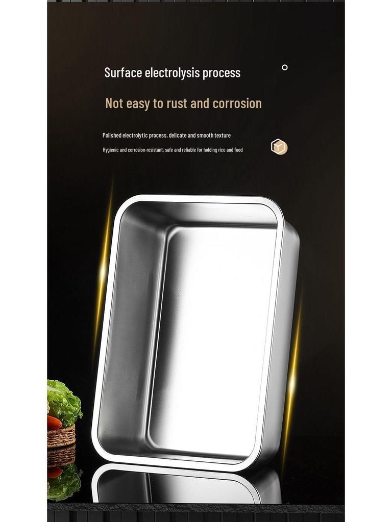 Очень большой глубокий прямоугольный самообслуживаемый пищевой бассейн из нержавеющей стали 304 с крышкой