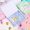 Diary Notebook with Lock Cute Pattern Smooth Writing Creative Password Book Cartoon Diary Child Gift