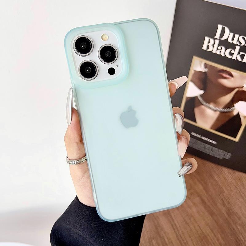 Матовый прозрачный чехол для телефона iPhone 16 15 Pro 14 Plus 13 12 Pro Max 11 ударопрочный мягкий TPU тонкий однотонный цветной чехол на заднюю панель