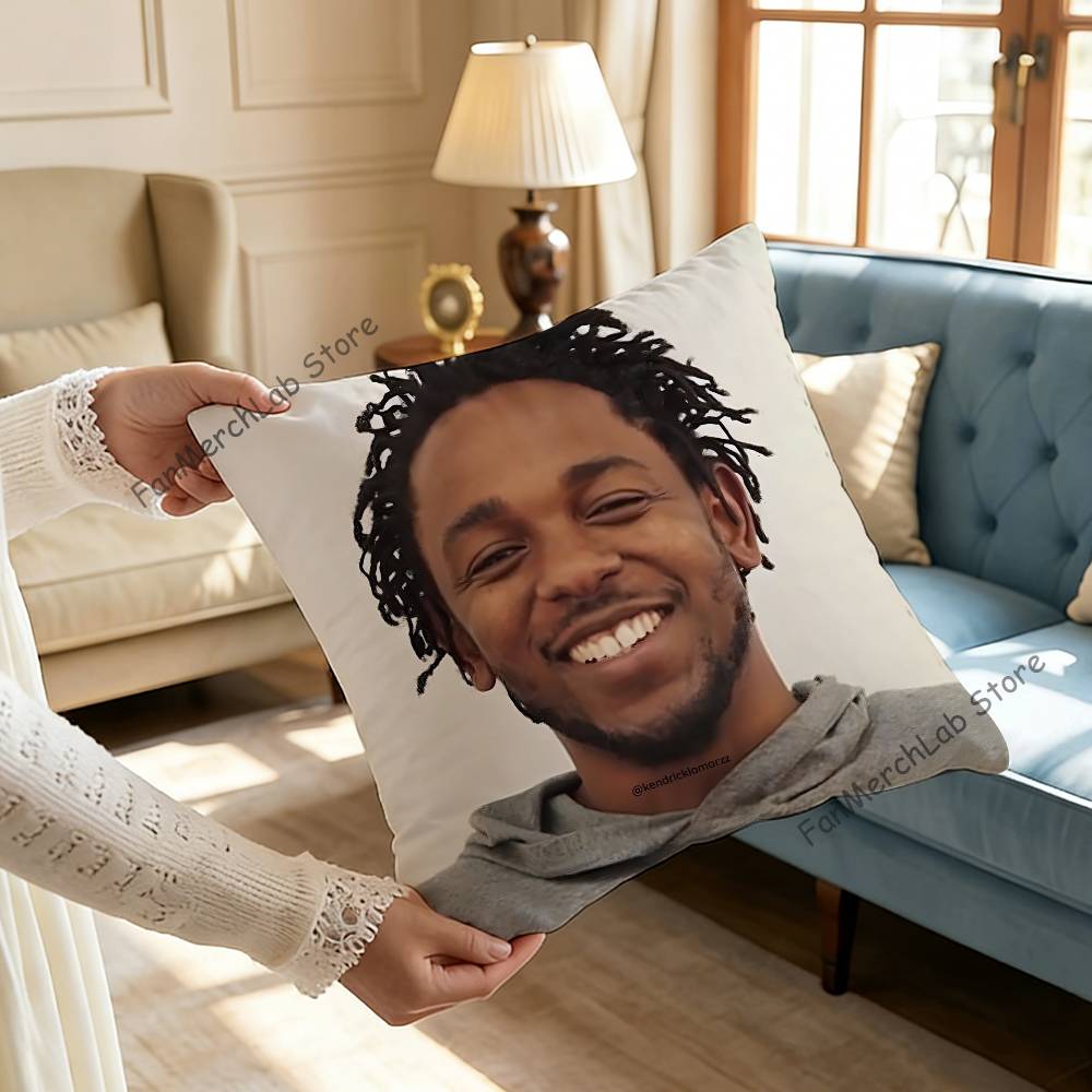KKendrick Rapper IIamarS Pillow Covers Cartoon Sofa Decorative Home Doublesided Printing Short Plush Cute Cushion Cover