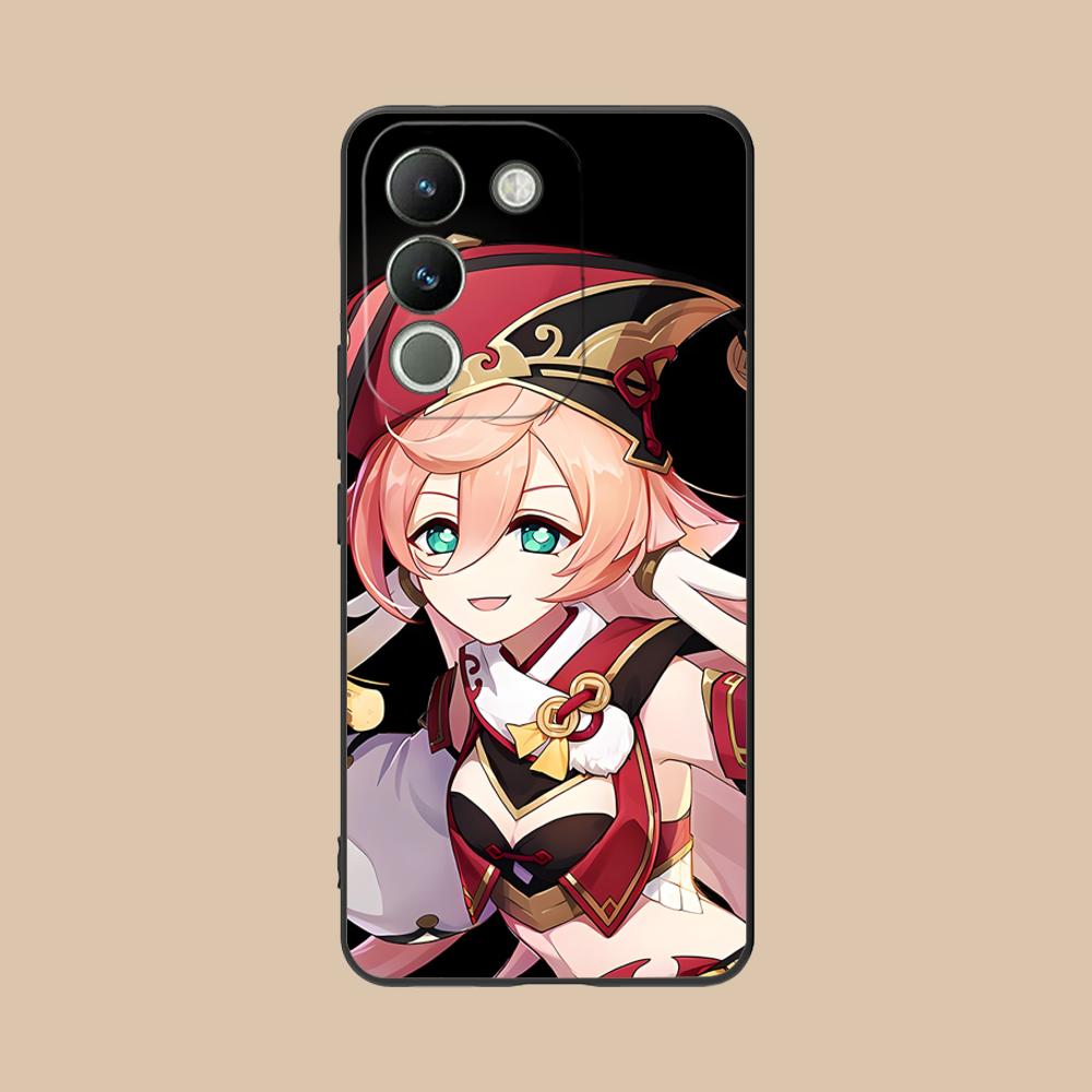 Игровой чехол GI Yanfei Матовый ТПУ для мобильного телефона VIVO Y77 76 75 74 73 72 58 56 55 51 50 38 36 Y19 Y18 Y03 Y01 5G Цветная крышка