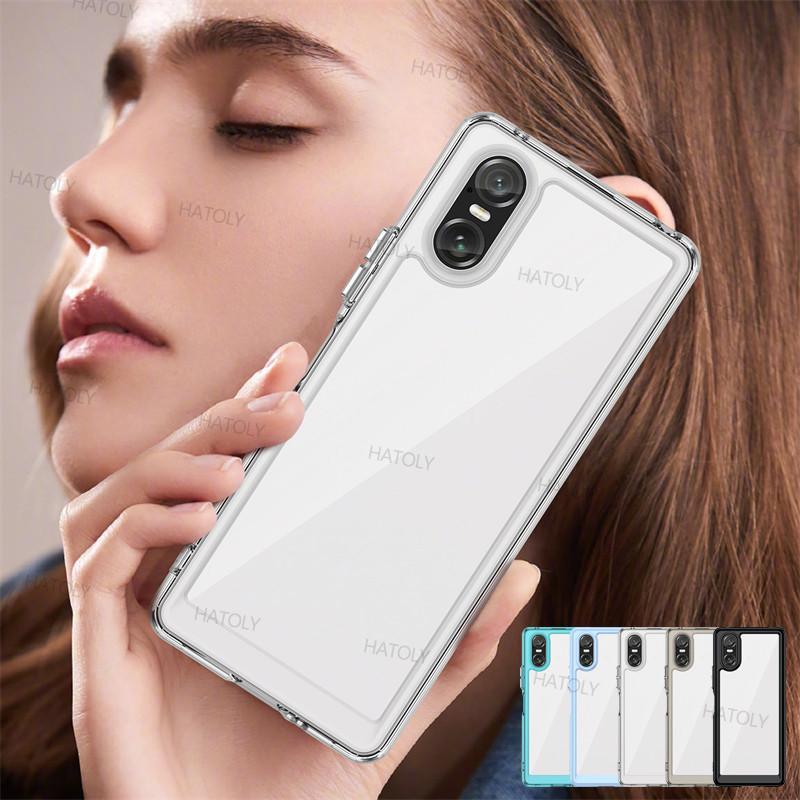 For Sony Xperia 10 VI Case Sony Xperia 10 VI Cover Funda Shockproof Clear PC + TPU Silicone Phone Back Cover Sony Xperia 10 VI