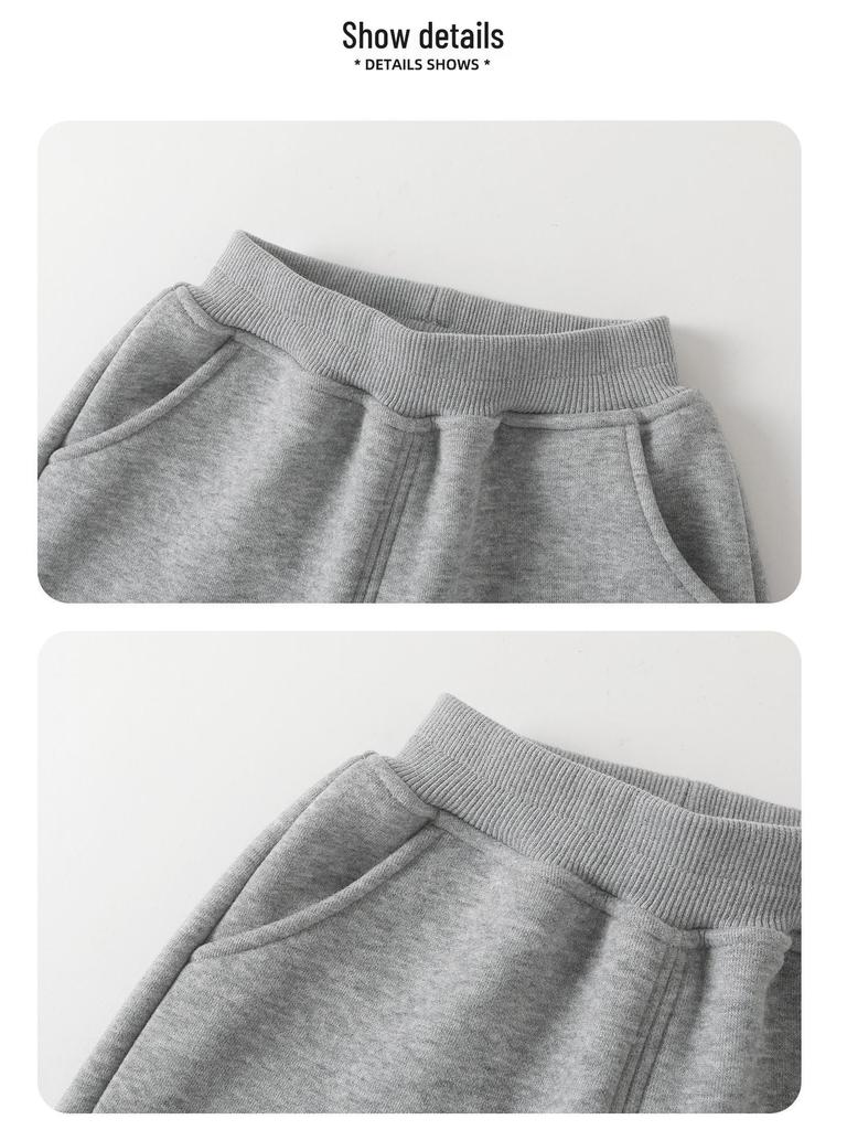 Детские зимние спортивные штаны Kaka Panda на флисовой подкладке - Теплые осенне-зимние брюки для мальчиков и девочек