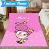 Custom Name Magical Star Crown Adventure Rug for Living Room, Game Rooms, Office, Bedroom, Floor Mat Playful Design, fan gifts Christmas decor