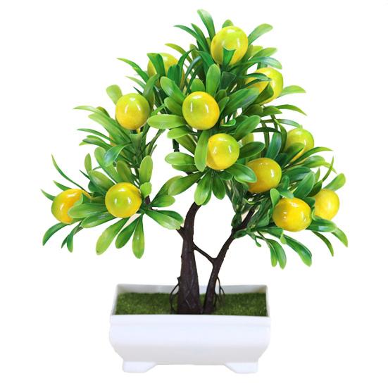 1Pc Artificial Fruit Orange Tree Bonsai Home Office Garden Desktop Party Decor Christmas Ornament