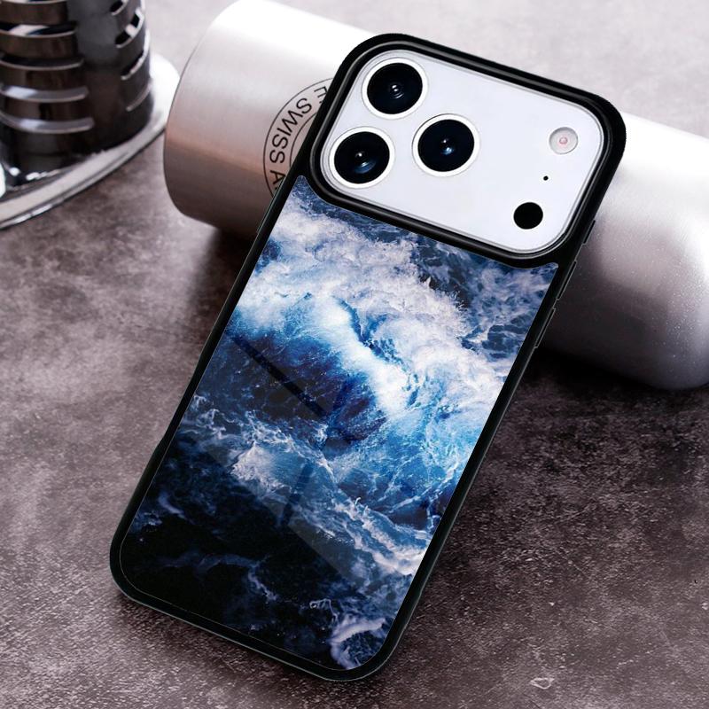 Чехол для телефона Синее Море Океанские Волны Для iPhone 17 16 15 14 13 12 11 Pro Max Plus 17Air Мягкий Силиконовый Чехол