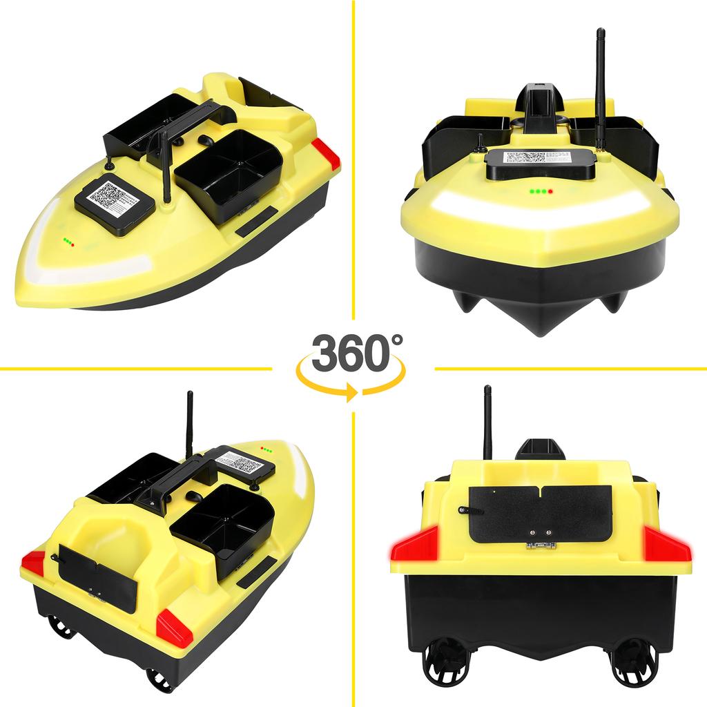 GPS Fishing Bait Boat 500m Remote Control Bait Boat Dual Motor Fish Finder 2KG Loading Support