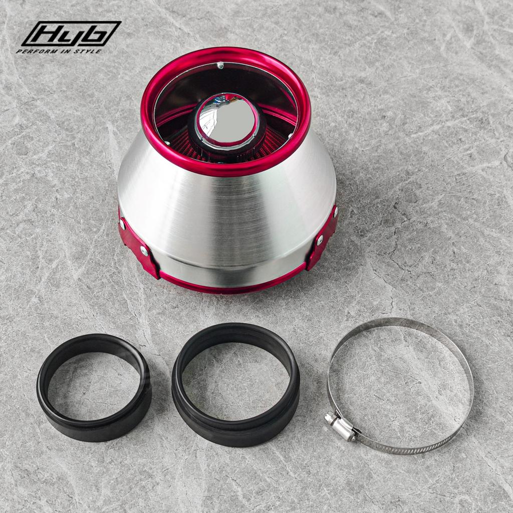 3INCH Air Filter Cold Intake Universal Kit Cone Sport Racing Filter Performance Engine 76mm Aluminum Cover High Flow
