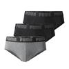 Letter Logo Comfortable Triangle Underwear 3-Pack Men Underwear Black Gray 701230245-001