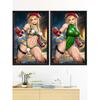Cammy SF Juri Han мультфильм аниме игра сексуальная обнаженная девушка арт-плакат настенный шелк индивидуальный декор для дома для гостиной картина украшение