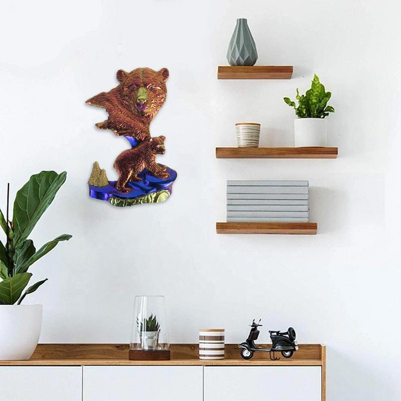 3D силиконовая форма в виде животного формы из эпоксидной смолы 3D силиконовая форма в виде животного живая многоразовая настенная декоративная форма ручной работы коричневый медведь литейные формы