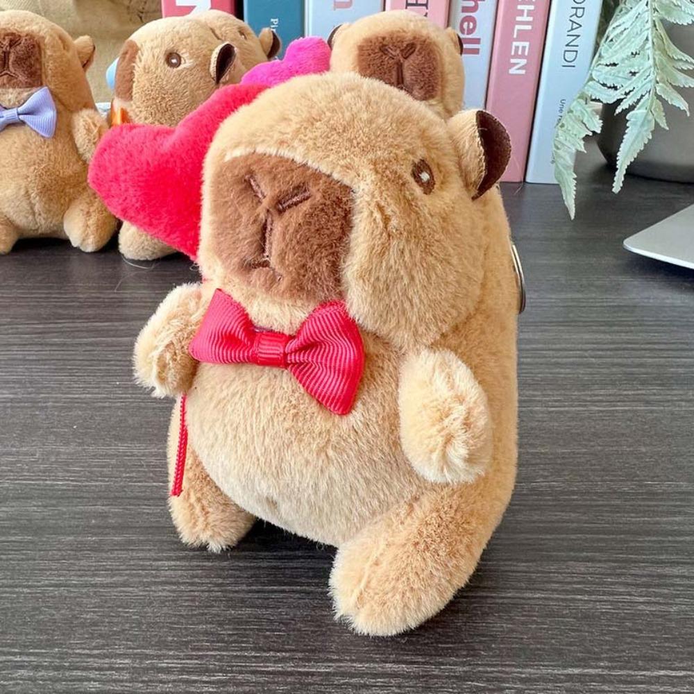 Брелок-мешок в виде капибары, плюшевая кукла-украшение для вечеринки, коричневый подарок на День святого Валентина