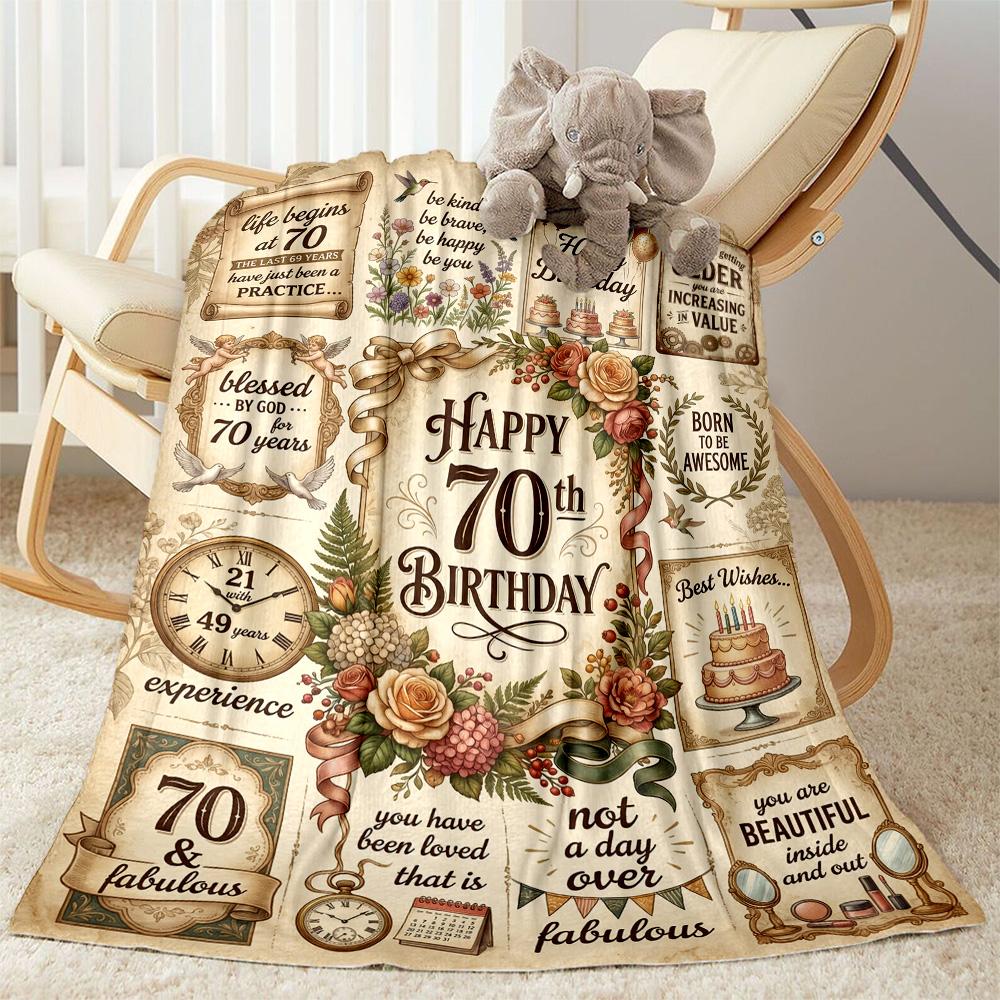 Vintage 1956 Celebration Flannel Blanket-Soft and Suitable for Sofas,Beds,Offices,Travel,All Seasons,Great Gift for Holidays and Birthdays.