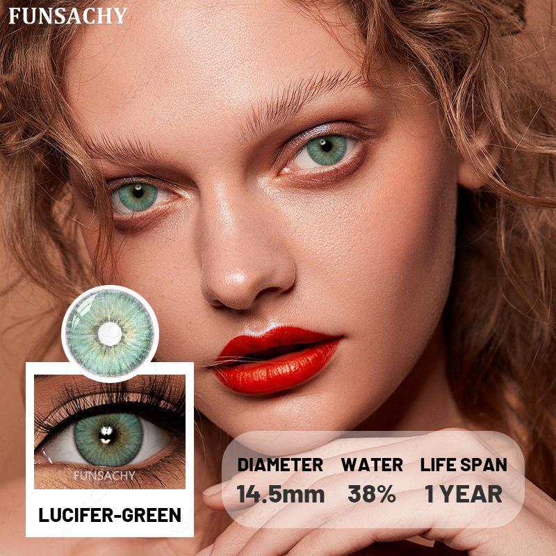 FUNSACHY 1 Pair Natural Blue Contact Lenses for Eyes Korean Fashion Color Eye Contacts Cosmetics Eye Makeup High Quality Lenses