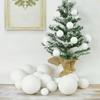 6Pcs 4/6/8CM Christmas Snow Ball White Foam Reusable Wedding Holiday Decoration Xmas Tree Hanging Ball Ornament Pendant