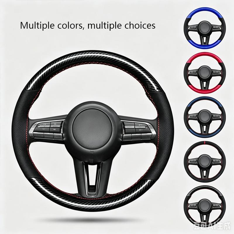 For Smart 2005 2006 2007 Hand Stitched Style Full Coverage Steering Wheel Cover 452 ROADQTER Cabriolet De 2-spoke Wheel