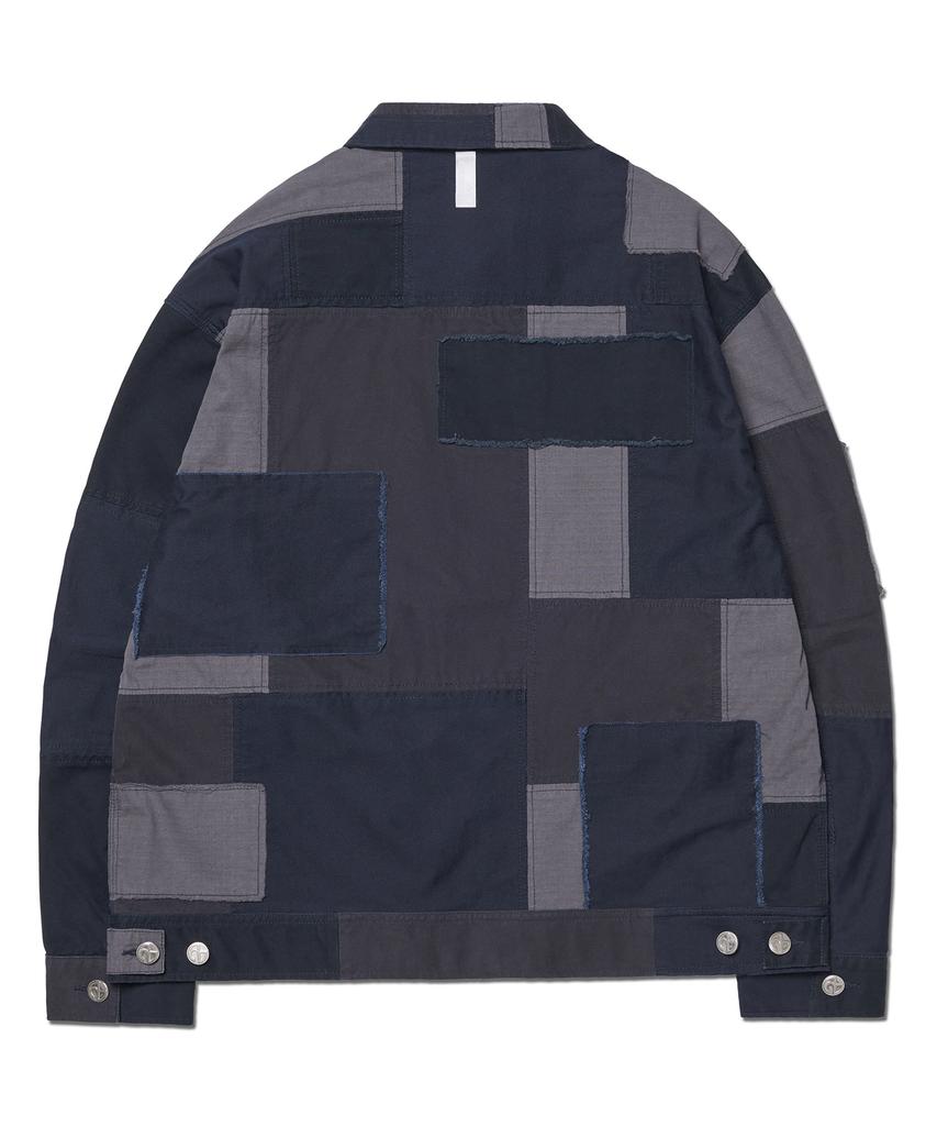 Nomanual Multi Panel Work Jacket - Washed Navy
