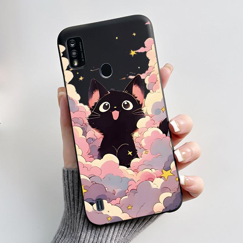 Phone Case For ZTE Blade A51/A7P Jelly Soft Black Cover New Stylish Pattern Dreamy Moon Sea ZTE Blade A51/A7P Casing