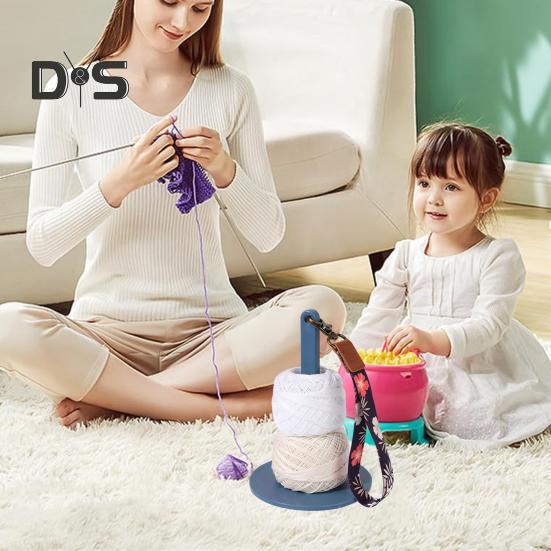 Portable Wrist Yarn Holder with Lanyard Crochet Yarn Ball Holder Spinner Organizer Dispenser Knitting Crocheting Accessories