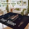 Crystal Velvet Square Rug Custom NameBenson Boone Pattern Non Slip Home Floor Decor Rug
