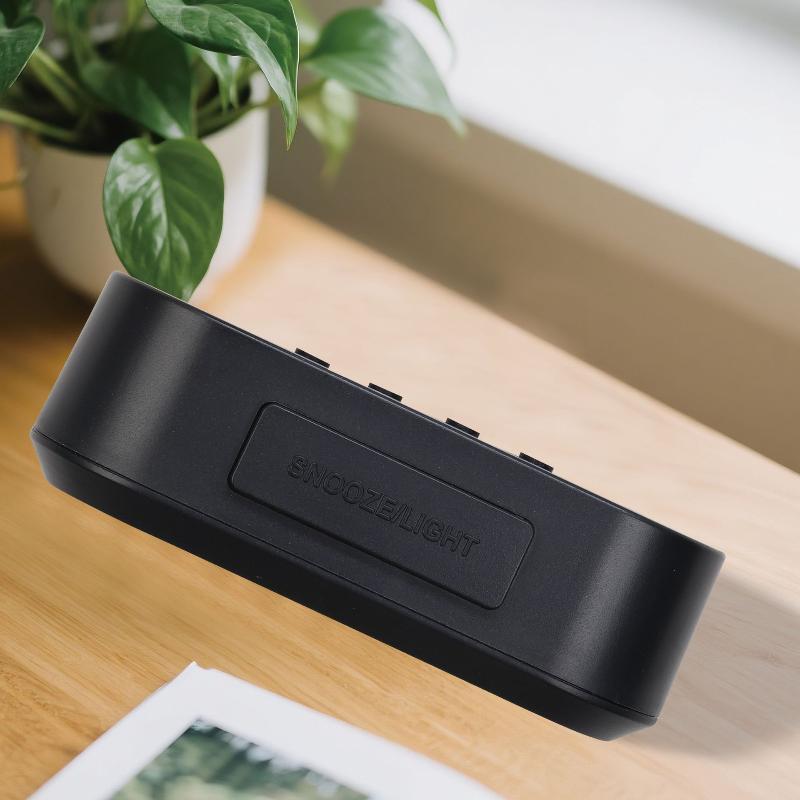 Digital Compact Alarm Clock with Temperature Date Display Multi Colors Available for Bedroom Office Travel Use