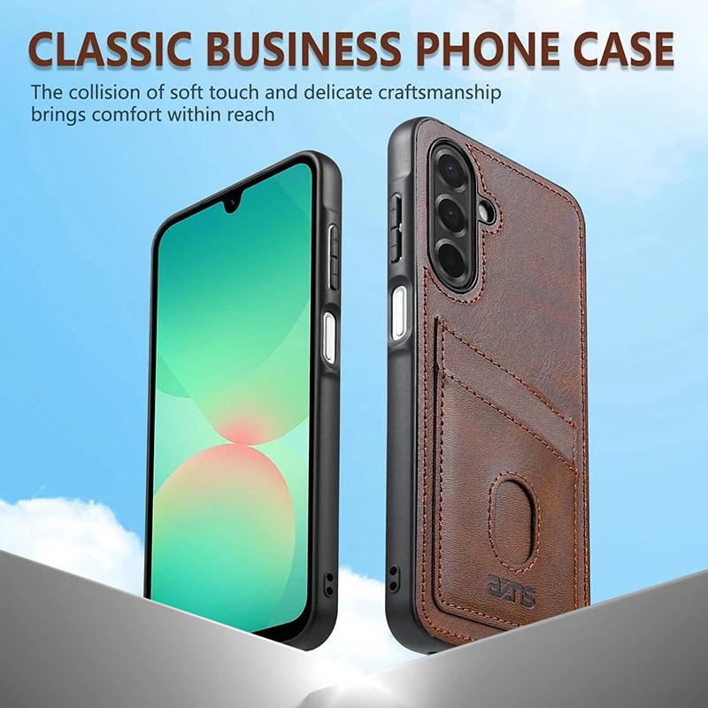 Ретро кожаный чехол для Samsung Galaxy A57 A37 A17 A27 A16 A26 A36 A56 A06 A55 A35 A15 A05S A25 A14 A34 A54 A13 A33 A53 A73 Обложка