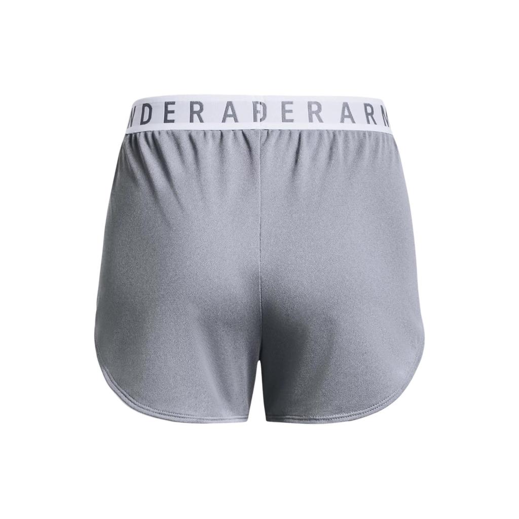 Under Armour Play Up 3.0 Color Block Letter Print High Waist Casual Shorts Women Shorts Smoke-Gray 1344552-055
