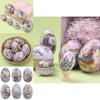 Unique Easter Egg-shaped Metal Tin For Candies Biscuits And Gifts