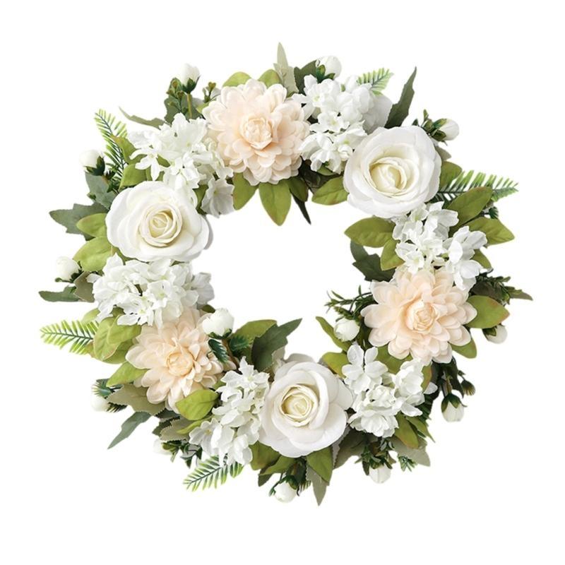 Elegant Florals Wreath Portable Accessory for Living Room or Office Decoration