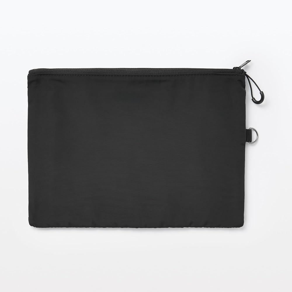 MUJI Polyester Double Zipper Case Black L