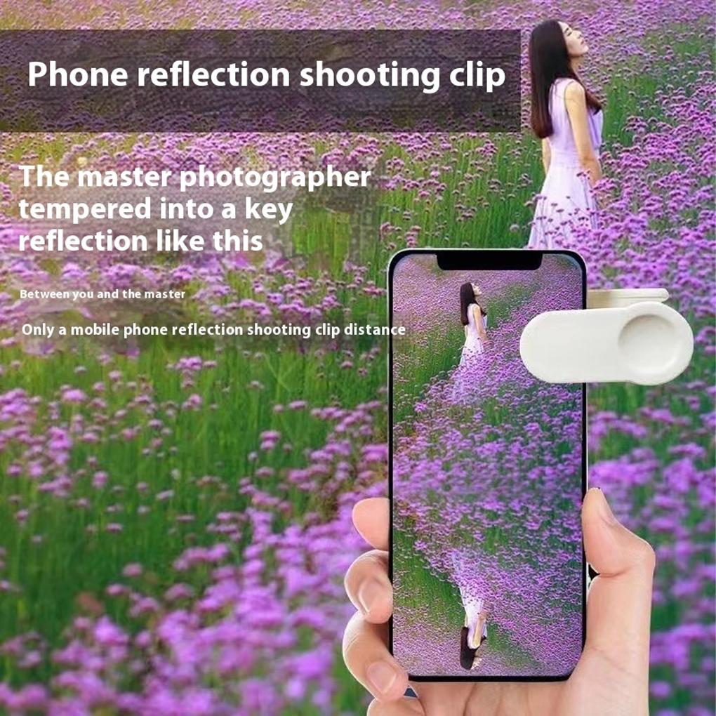 Smartphone Camera Mirror Reflection Clip Phone Selfie Adjustable Reflection Clip Kit for Live Vlog Shooting Outdoor Travel