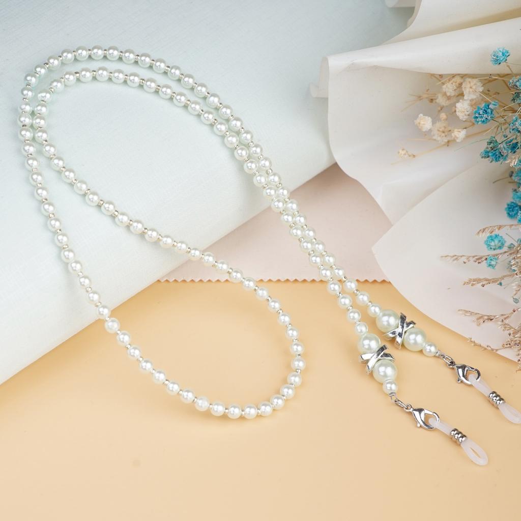 1 шт., искусственный жемчуг, цепочка для маски, ремешок для очков, веревка для подвешивания, держатель для шнурка, аксессуары для очков