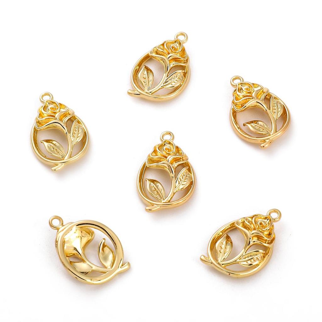 Copper Prince Rose Sun Pendant For DIY Jewelry Making Craft Accessories