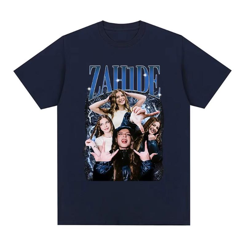 Zahide Merch Graphic Print Tshirt Unisex Women Fashion Hip Hop T Shirts Cotton Casual Oversized Short Sleeve Tshirts Streetwear