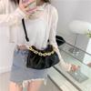 Fashion Trend Gold Chain Shoulder Crossbody Portable Dumpling Bag Versatile Women's Bag