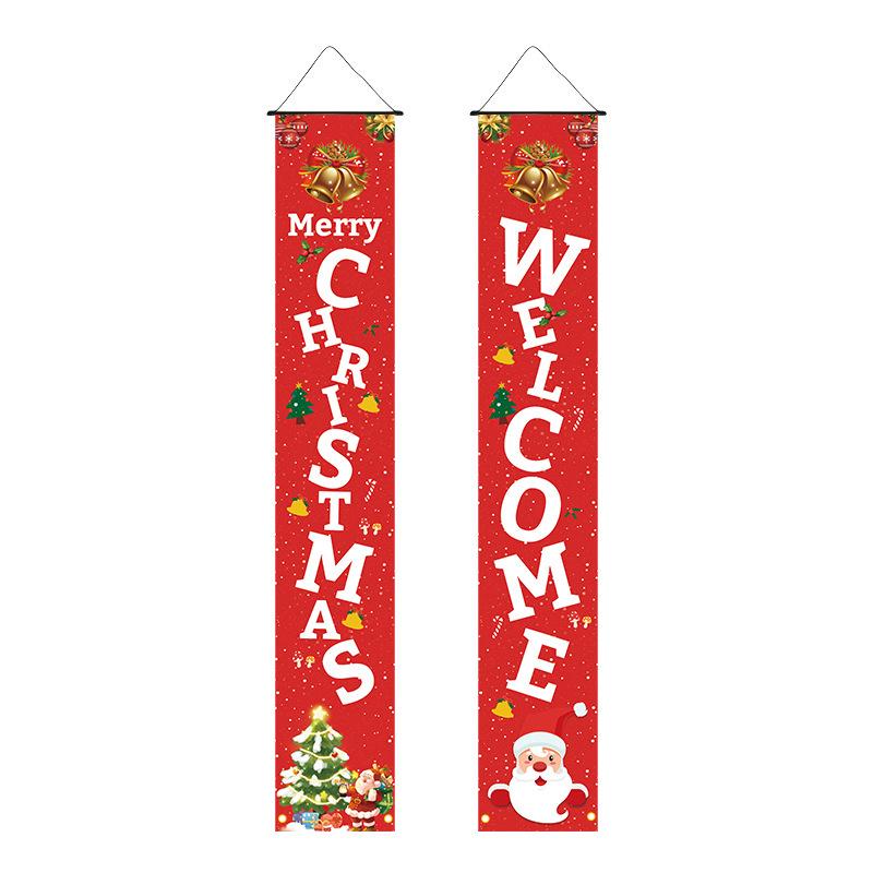 New Christmas Hanging Flag: Atmosphere Decoration, Ins Style Background Cloth, Custom Christmas Couplets for Porch (2026).