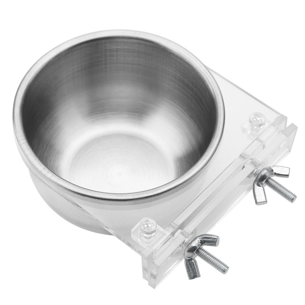 Bird Cage Food Water Feeder Bowl   Rack Parrot Parakeet Cage Accessories