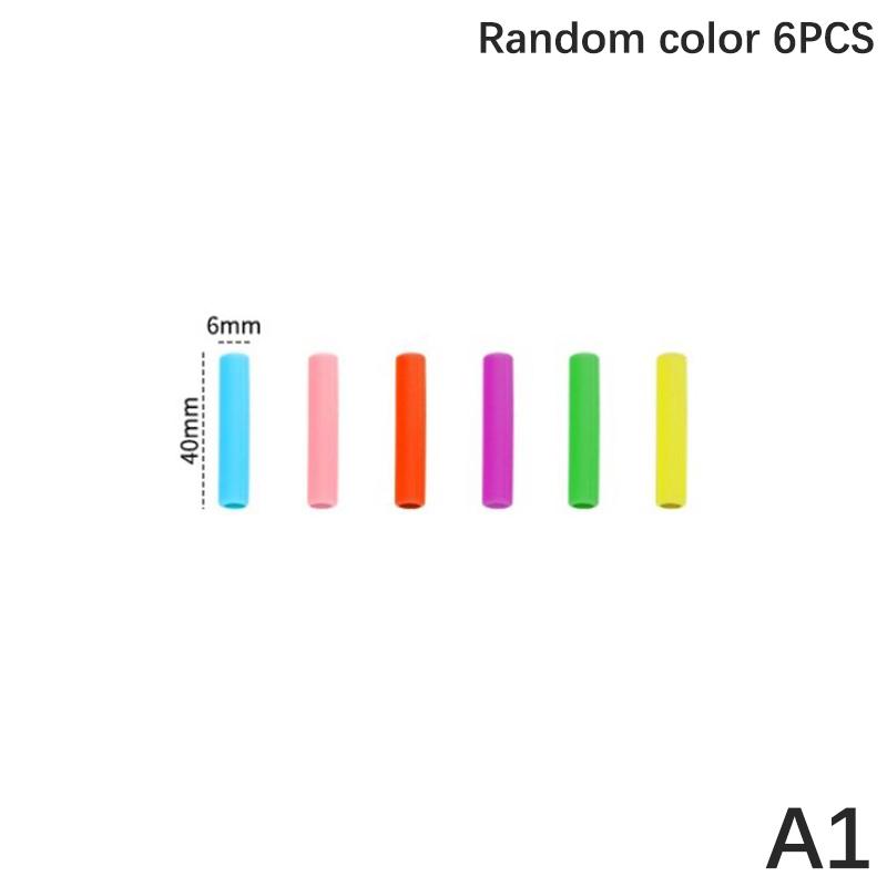 6 шт., чехол для соломенного наконечника, силиконовый наконечник для соломинки, защитный чехол для языка, против царапин, против ожогов, всасывающий наконечник 6 мм, 8 мм, 10 мм