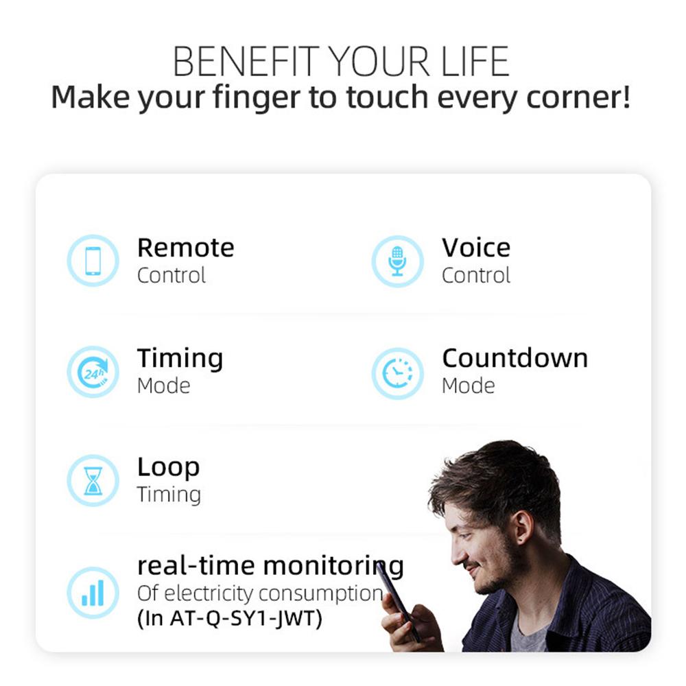 Поддержка Home Voice Control 63A Home Accessories SmartLife App Timer Module 1P Wifi Smart Circuit Breaker Switch