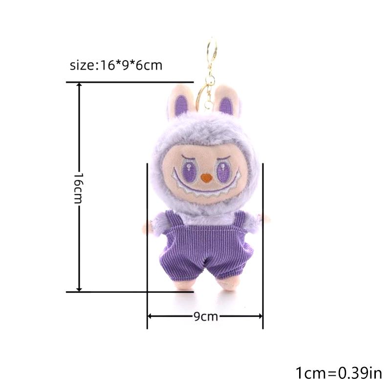 Милый аниме-комбинезон Labubu, плюшевая кукла, брелок, подвеска, сумка-монстр, подвесные украшения, аксессуары, подарки на день рождения