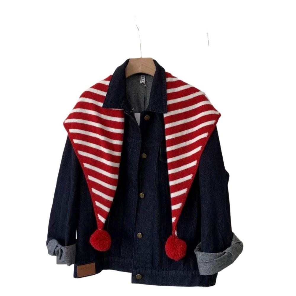 Windproof Knitted Triangular Scarf Soft Headscarf New Shawl Gift