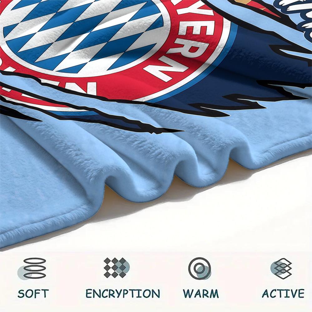 Custom Name Bayern München Flannel Blanket, High quality Comfortable for All Seasons, Home Decor, Warmth and Comfort