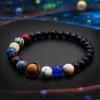 Браслет Солнечной системы, браслет из натурального камня, бисерный браслет, вселенная, восемь планет, ювелирные изделия, аксессуары, лучшие друзья, подарок для него или нее, мужчины или женщины