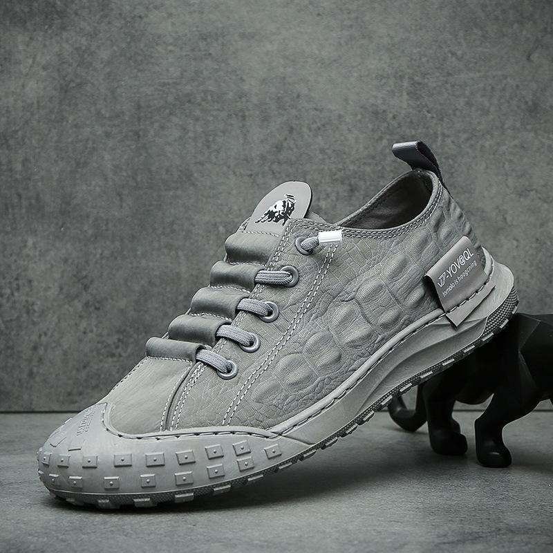 Crocodile Pattern Breathable Mens Sports Casual Shoes Comfortable Non Slip Walking Shoes for Travel Daily Outdoor Wear