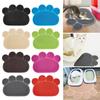 Paw Shape Cat Dishes Placemat Non-slip Cat Litter Box Mat Durable Pet Feeding Mat