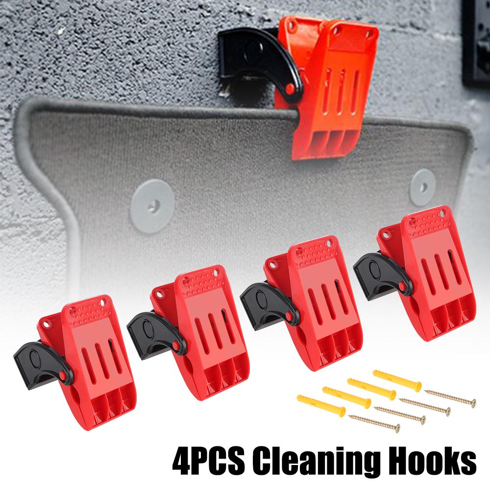 Car Accessories Cleaning Hooks Waterproof Car Cleaning Floor Mat Clips Multifunctional Yoga Mat Clip Tools 4Pcs